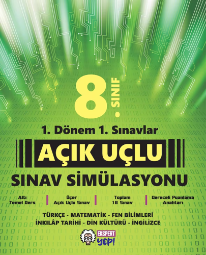 1. Dönem 1. Sınavlar Açık Uçlu Sınav Simülasyonu 8. Sınıf - Kitapiks.c