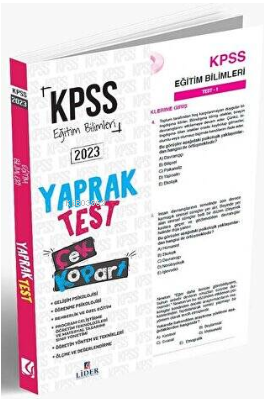 2023 KPSS Eğitim Bilimleri Yaprak Test Çek Kopart
