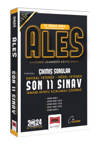 2024 ALES Son 11 Sınav Çıkmış Sorular;(21 Nisan 2024 Sınavı Dahil)