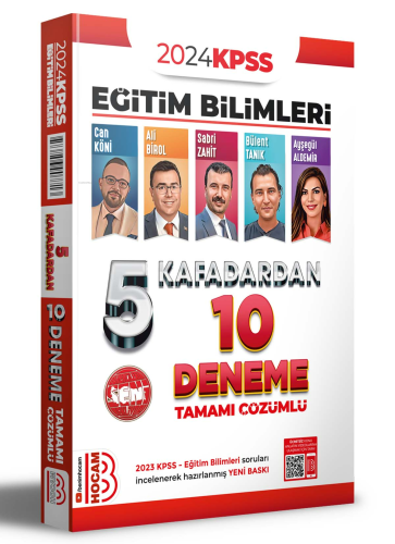 2024 KPSS Eğitim Bilimleri 5 Kafadardan Tamamı Çözümlü 10 Deneme - Kit