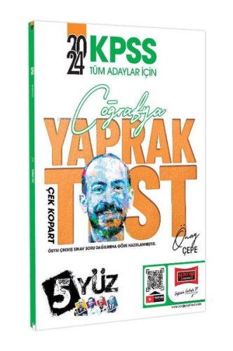 2024 KPSS Tüm Adaylar İçin 5Yüz Coğrafya Çek Kopart Yaprak Test