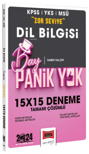 2024 KPSS YKS MSÜ Bay Panik Yok Dil Bilgisi Zor Seviye Tamamı Çözümlü 15x15 Deneme