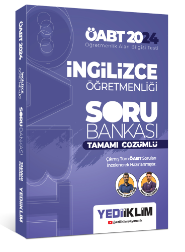 2024 ÖABT İngilizce Öğretmenliği Tamamı Çözümlü Soru Bankası - Kitapik