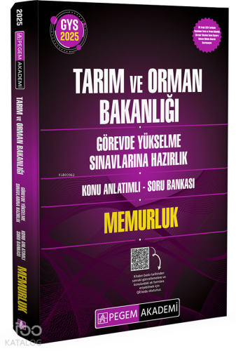 2025 Tarım ve Orman Bakanlığı Görevde Yükselme Sınavlarına Hazırlık Konu Anlatımlı Soru Bankası - Memurluk