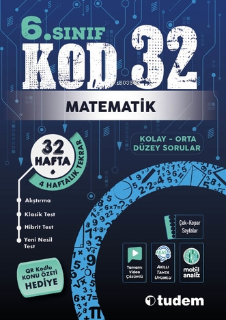 6.Sınıf Matematik Kod 32 - Kitapiks.com