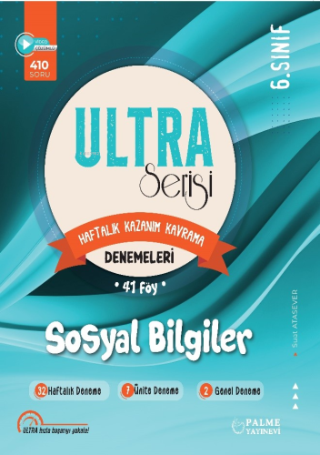 6.Sınıf Ultra Serisi Sosyal Bilgiler Denemeleri 41 Föy - Kitapiks.com