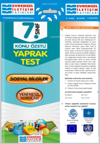 7.Sınıf Sosyal Bil.YT 2020