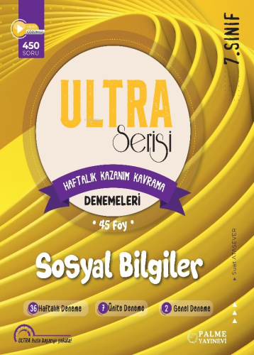 7.Sınıf Ultra Serisi Sosyal Bilgiler Denemeleri 45 Föy - Kitapiks.com