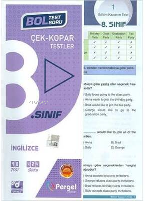 8.Sınıf 2022 İngilizce Çek Kopar Testler - Kitapiks.com