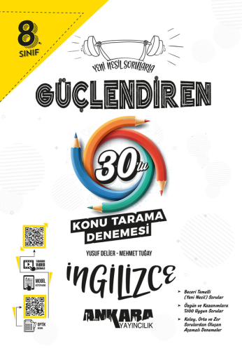 8. Sınıf Güçlendiren İngilizce 30'lu Konu Tarama Denemesi