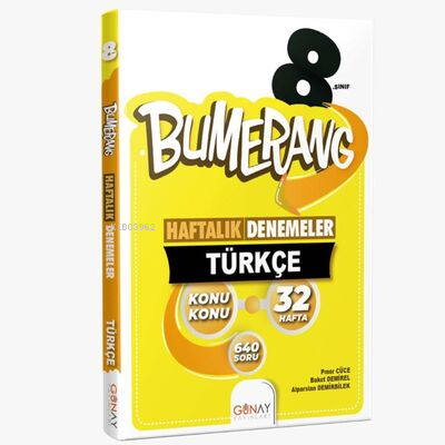 8.Sınıf LGS Bumerang 32 Haftalık Türkçe Denemeleri - Kitapiks.com