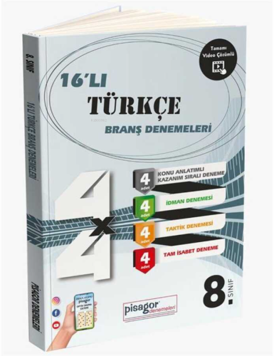 8. Sınıf Pisagor 16`lı Türkçe Denemesi