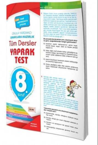 8. Sınıf Tüm Dersler Yaprak Test