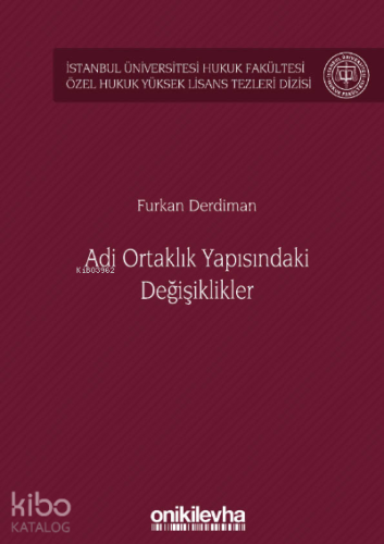 Adi Ortaklık Yapısındaki Değişiklikler - Kitapiks.com