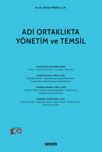 Adi Ortaklıkta Yönetim ve Temsil - Kitapiks.com