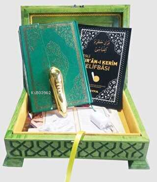 Ahşap Rahle Boy Kalem Kur`an-ı Kerim Seti V 6.1 - Lüks Ahşap Kutu - Ki