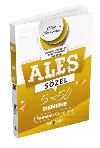 Ales Sözel 5 X50 Denemetamamı Çözümlü