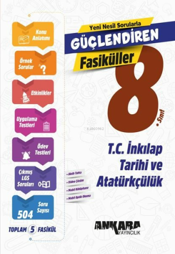 Ankara Yayıncılık 8. Sınıf T.C. İnkılap Tarihi ve Atatürkçülük Güçlendiren Set Fasiküller