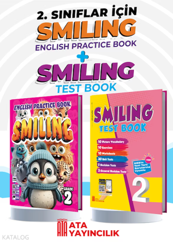 Ata Yayıncılık 2. Sınıf Smiling English Practice Book + Smiling Test Book Set