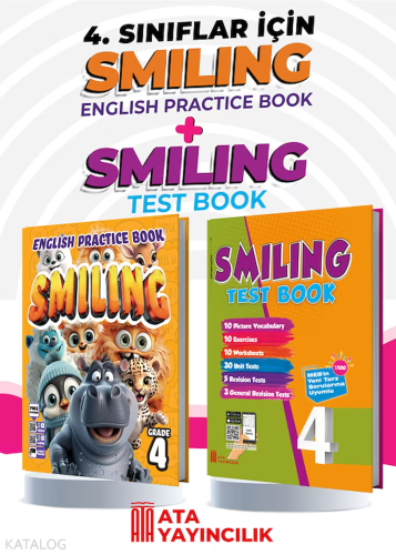 Ata Yayıncılık 4. Sınıf Smiling English Practice Book + Smiling Test Book Set