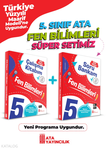 Ata Yayıncılık 5. Sınıf Fen Bilimleri Süper Set Soru Bankam + Çalışma Kitabım