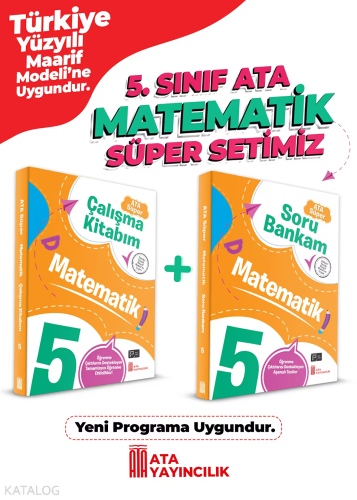 Ata Yayıncılık 5. Sınıf Matematik Süper Set Soru Bankam + Çalışma Kitabım