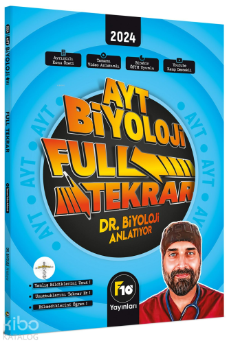 Barış Hoca Dr. Biyoloji AYT Biyoloji Full Tekrar Video Ders Kitabı F10 Yayınları