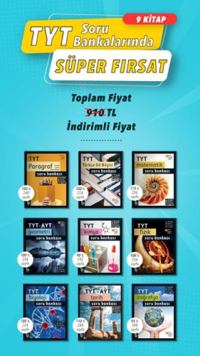 Basamak_Tyt Soru Bankası Seti (9 Kitap) /Yeni