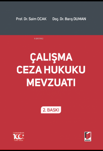 Çalışma Ceza Hukuku Mevzuatı - Kitapiks.com