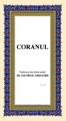 Coranul; Romence Kur'ân-ı Kerîm Meâli (orta boy, ipek şamua kâğıt, karton kapak)
