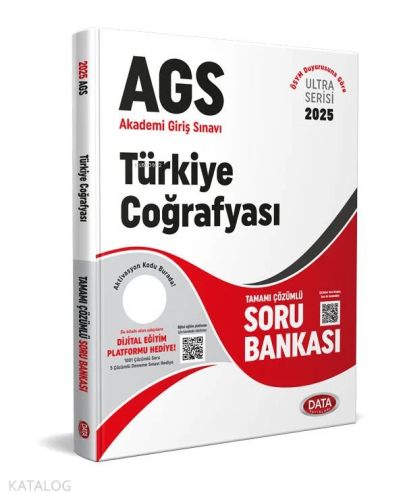 Data Yayınları 2025 AGS Ultra Serisi Türkiye Coğrafyası Soru Bankası - Karekod Çözümlü