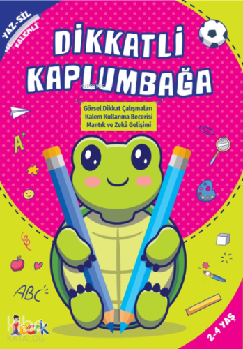 Dikkatli Kaplumbağa ;Yaz-Sil (Kalemli) - Kitapiks.com