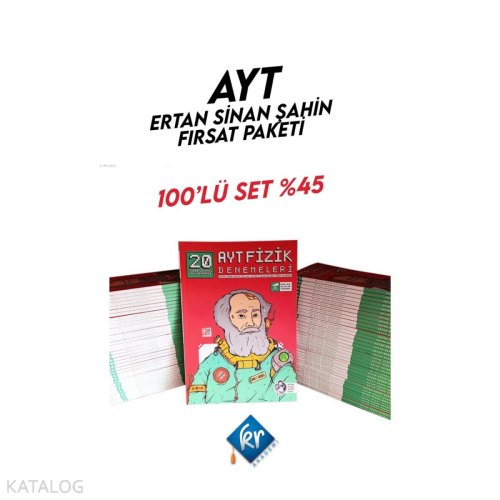 Ertan Sinan Şahin Yayınları AYT Fizik Denemeleri Ertan Sinan Şahin (20 Deneme) 100'lü
