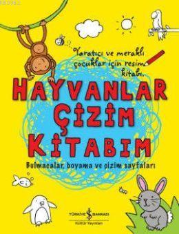 Hayvanlar Çizim Kitabım; Bulmacalar, Boyama ve Çizim Sayfaları - Kitap