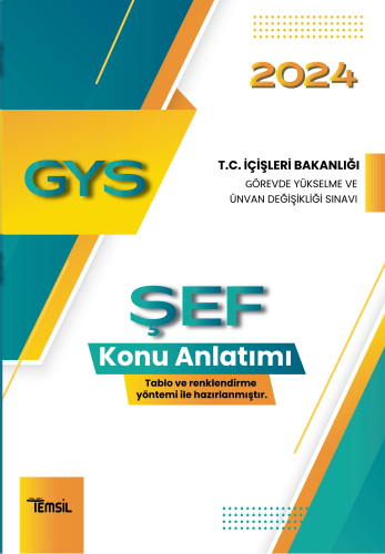 İçişleri Bakanlığı Görevde Yükselme ve Ünvan Değişikliği Sınavı ŞEF Konu Anlatımı