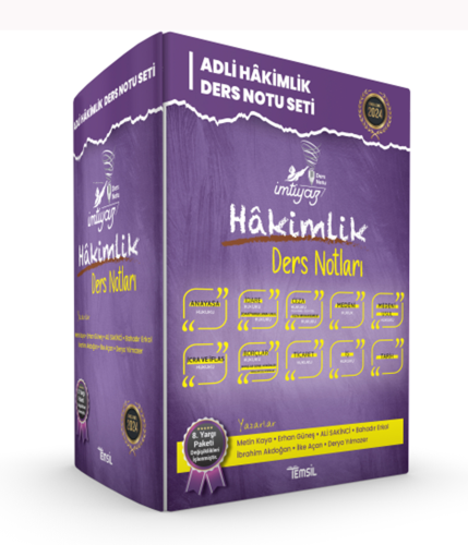 İmtiyaz Adli Hakimlik Ders Notları Seti