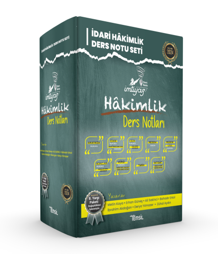 İmtiyaz Adli Hakimlik Ders Notları Seti