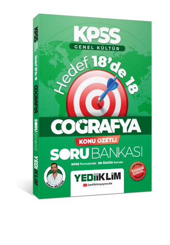 KPSS Genel Kültür Hedef 18'de 18 Coğrafya Konu Özetli Soru Bankası - K