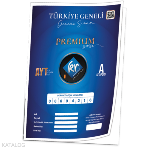 KR Akademi Yayınları 2024 AYT - 6 (Premium Serisi) Deneme Sınavı - Kit
