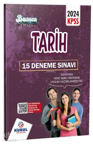 Kurul Yayıncılık 2024 KPSS Başucu Serisi Tarih Çözümlü 15 Deneme Sınavı