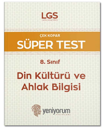 LGS Çek Kopar Süper Test 8. Sınıf Din Kültürü ve Ahlak Bilgisi