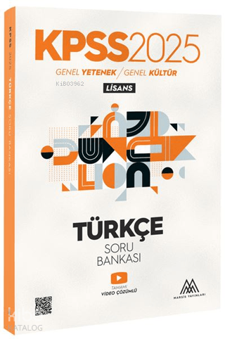 Marsis Yayınları 2025 KPSS Türkçe Soru Bankası Video Çözümlü - Kitapik