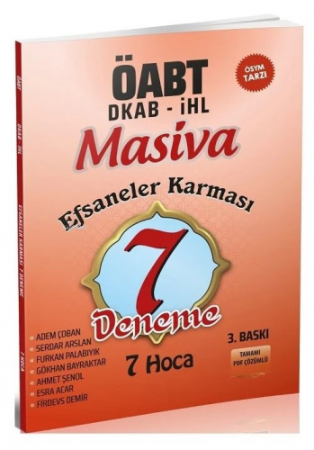 Masiva ÖABT Din Kültürü Efsaneler Karması 7 Hoca 7 Deneme - Ahmet Şenol, Serdar Arslan Masiva Yayınları