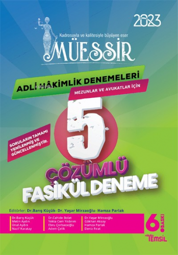 Müessir Adli Hakimlik Denemeleri- 2023 Çözümlü 5 Deneme;5 Fasikül Deneme