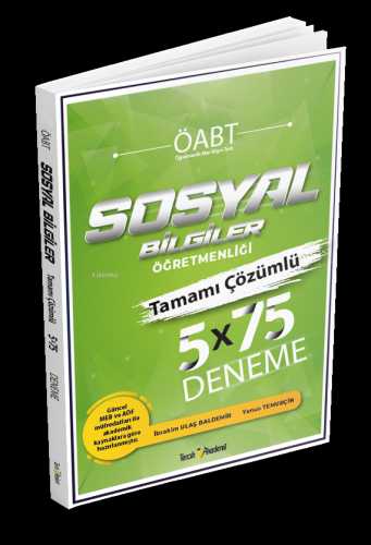 Öabt Sosyal Bilgiler Öğretmenliği Tamamı Çözümlü 5X75 Deneme