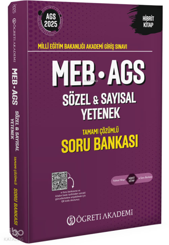 Öğreti Akademi 2025 MEB-AGS Soru Bankası Tamamı Çözümlü Sözel-Sayısal Yetenek