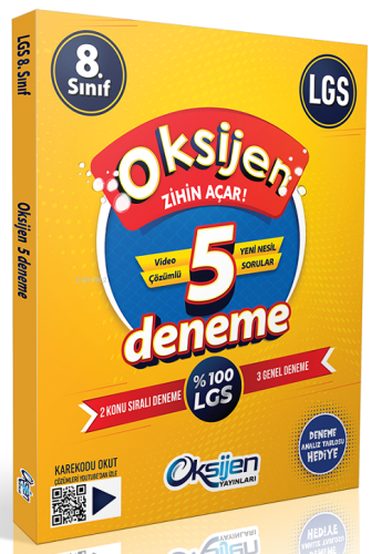 Oksijen Yayınları 8. Sınıf LGS Tüm Dersler Oksijen 3+2 Deneme