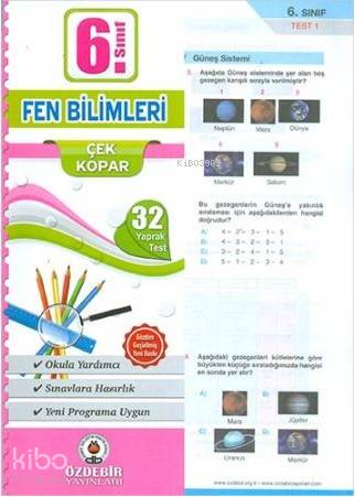 Özdebir 6.Sınıf Poşet Yaprak Test Fen Bilimleri