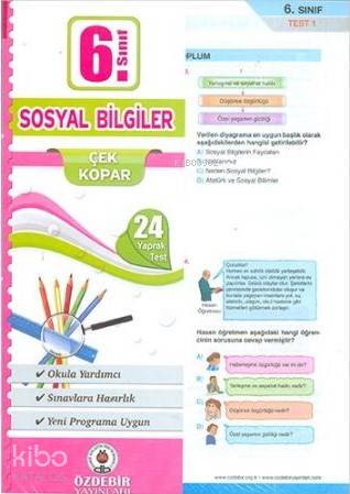 Özdebir 6.Sınıf Poşet Yaprak Test Sosyal Bilgiler