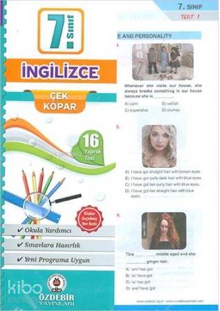 Özdebir 7.Sınıf Poşet Yaprak Test İngilizce